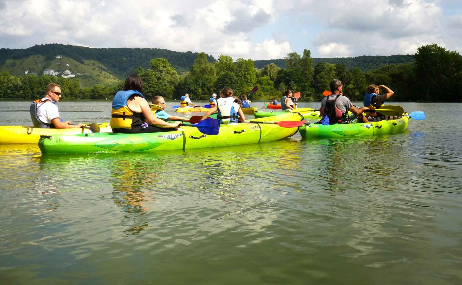 Balade en kayak sur l'Eure Le Vauvray